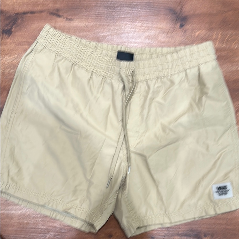 Vans Tan Swim Trunks Quick-Dry Elastic Waistband